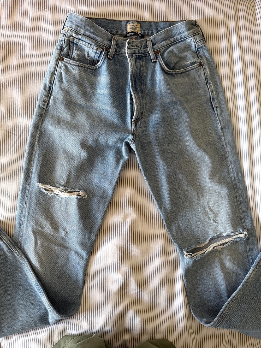 Citizens of Humanity Libby Relaxed Bootcut Light Blue Distressed Jeans
